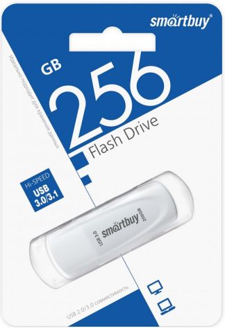 USB флеш накопитель_256 Gb SmartBuy Scout White USB 3.0 SB256GB3SCW