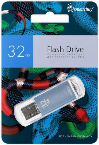 USB флеш накопитель 32 Gb SmartBuy V-Cut Blue Snake Edition SB32GBVCBSN