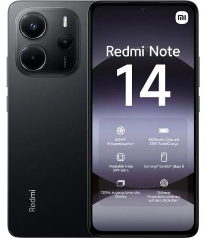 Сотовый телефон XIAOMI Redmi Note 14 6/128Gb Midnight Black
