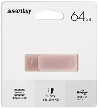 USB флеш накопитель 64 Gb SmartBuy M1 Metal Apricot металл, поворотная  3.0/3.2 Gen.1 SB064GM1A