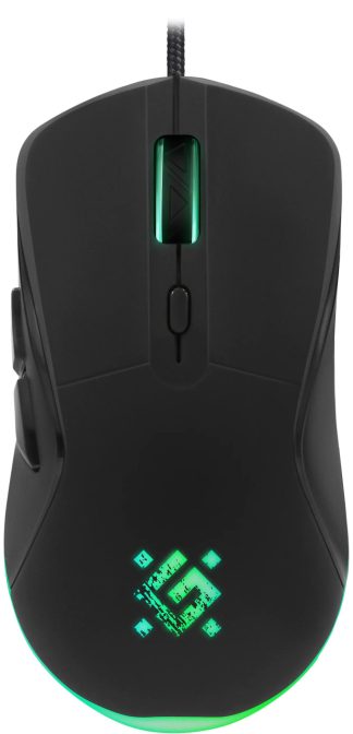 Мышь игровая Defender Arga GM-049 черный +ковер 1200-3600 dpi / подсветка / кабель 1,5м