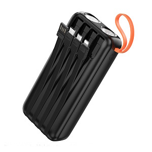 Аккумулятор внешний Hoco J151A, черный 20000 mAh 1USB+1Type-C с кабелем