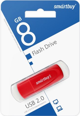 USB флеш накопитель  8 Gb SmartBuy Scout Red SB008GB2SCR