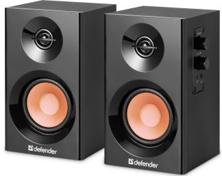 Акустическая система Defender Aurora S12 черная 8 Вт, деревянный корпус, питание от USB, 2.0