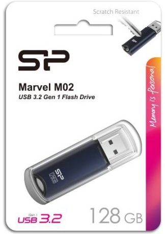 USB флеш накопитель_128 Gb Silicon Power Marvel M02 Blue USB 3.0 / SP128GBUF3M02V1B