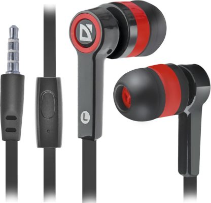 Гарнитура Defender Pulse 420 черная+красная вставка