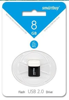 USB флеш накопитель  8 Gb SmartBuy LARA Black SB8GBLARA-K