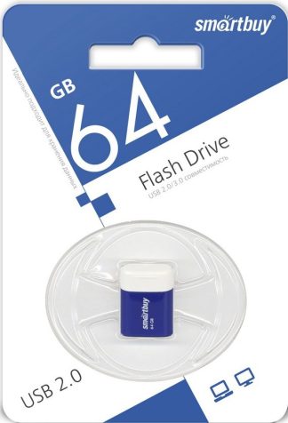 USB флеш накопитель 64 Gb SmartBuy LARA Blue SB64GBLARA-B