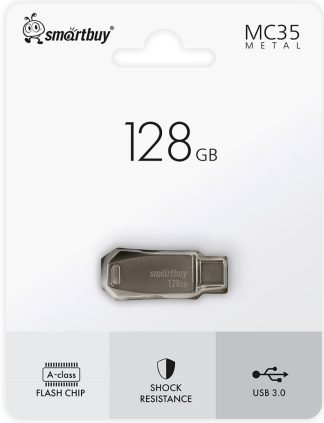 USB флеш накопитель_128 Gb SmartBuy MC35 Metal Dual Type-C+Type-A SB128GBMC35