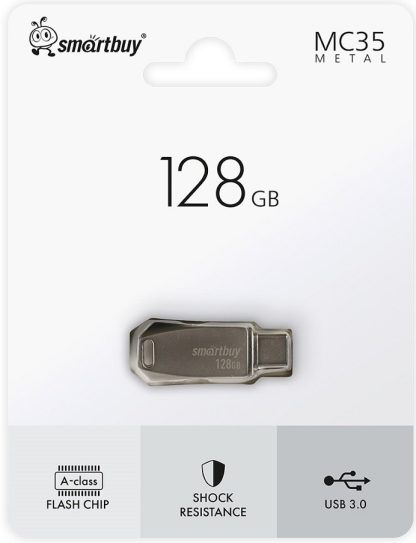 USB флеш накопитель_128 Gb SmartBuy MC35 Metal Dual Type-C+Type-A SB128GBMC35