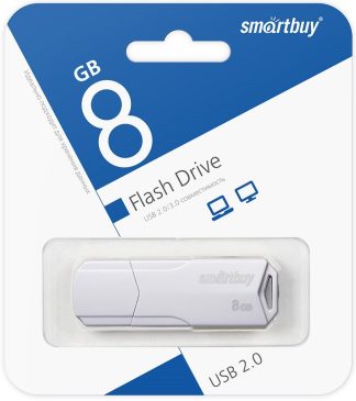 USB флеш накопитель  8 Gb SmartBuy CLUE White SB8GBCLU-W