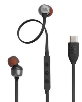 Наушники JBL T310C Black вкладыши вакуумные (разъем USB-C)
