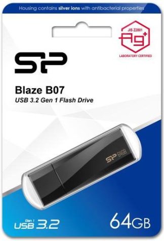 USB флеш накопитель 64 Gb Silicon Power Blaze B07 Black USB 3.0 SP064GBUF3B07V1K