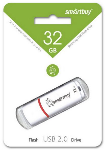 USB флеш накопитель 32 Gb SmartBuy Crown White SB32GBCRW-W