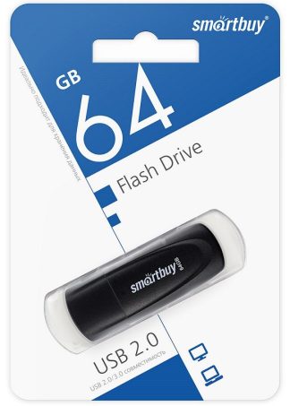 USB флеш накопитель 64 Gb SmartBuy Scout Black SB064GB2SCK