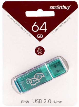 USB флеш накопитель 64 Gb SmartBuy Glossy Green SB64GBGS-G