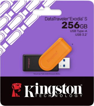 USB флеш накопитель_256 Gb Kingston DT Exodia S черный, оранжевый / DTXS/256GB / USB 3.2
