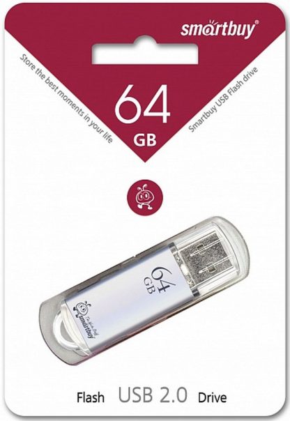 USB флеш накопитель 64 Gb SmartBuy V-Cut Silver SB64GBVC-S