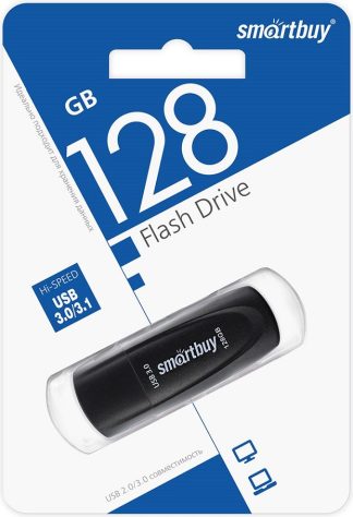 USB флеш накопитель_128 Gb SmartBuy Scout Black USB 3.0 SB128GB3SCK
