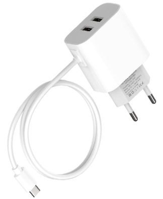 З/У Maxvi (CHL-242T) USB-C + 2 USB, 2,4A белое