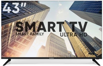 LED телевизор Soundmax SM-LED43M02SU 43"/3840*2160/SmartTV/DVB-S2/3*HDMI/2*USB/БЕЗРАМ.