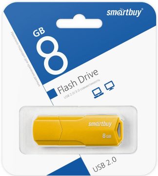 USB флеш накопитель  8 Gb SmartBuy CLUE Yellow SB8GBCLU-Y