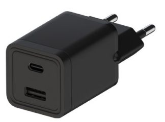З/У Maxvi (A304) USB A + USB-C, 3A черное