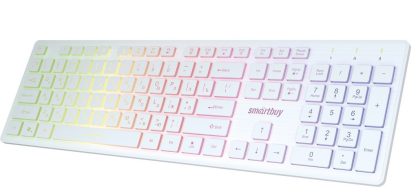 Клавиатура проводная Smartbuy ONE 305 USB белая с подсветкой / SBK-305U-W