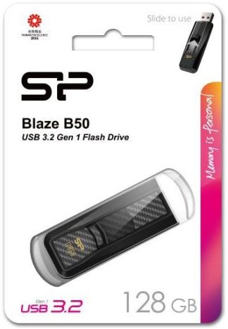 USB флеш накопитель_128 Gb Silicon Power Blaze B50 Black USB 3.0 SP128GBUF3B50V1K