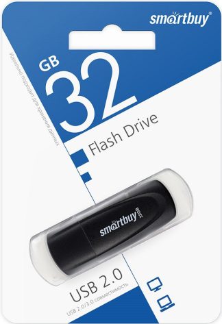 USB флеш накопитель 32 Gb SmartBuy Scout Black SB032GB2SCK