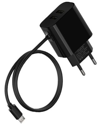 З/У Maxvi (CHL-242M) micro USB + 2 USB, 2,4A черное