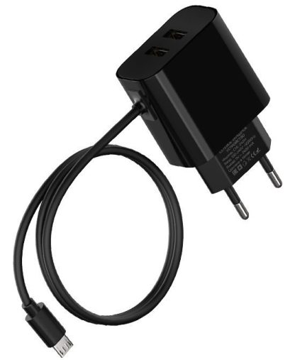 З/У Maxvi (CHL-242M) micro USB + 2 USB, 2,4A черное