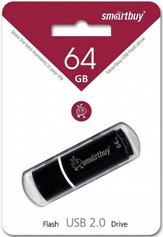 USB флеш накопитель 64 Gb SmartBuy Crown Black SB64GBCRW-K