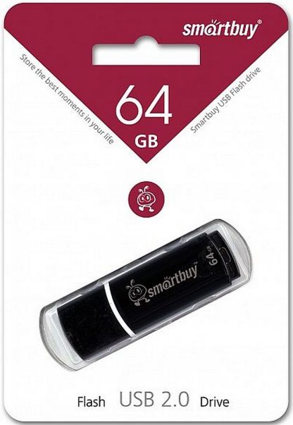 USB флеш накопитель 64 Gb SmartBuy Crown Black SB64GBCRW-K