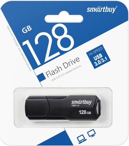 USB флеш накопитель_128 Gb SmartBuy CLUE Black USB 3.0 SB128GBCLU-K3