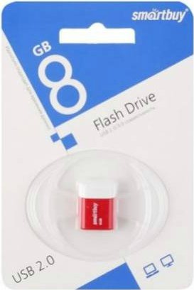 USB флеш накопитель  8 Gb SmartBuy LARA Red SB8GBLARA-R
