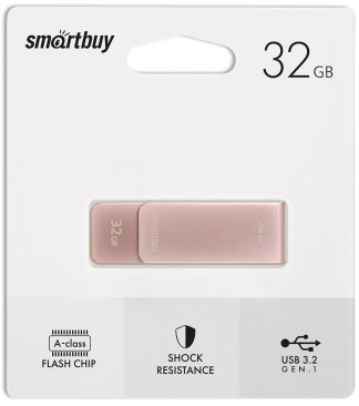 USB флеш накопитель 32 Gb SmartBuy M1 Metal Apricot металл, поворотная 3.0/3.2 Gen.1 SB032GM1A