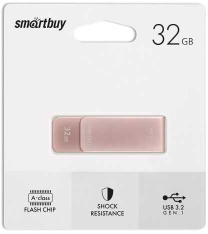 USB флеш накопитель 32 Gb SmartBuy M1 Metal Apricot металл, поворотная 3.0/3.2 Gen.1 SB032GM1A