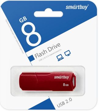USB флеш накопитель  8 Gb SmartBuy CLUE Burgundy SB8GBCLU-BG