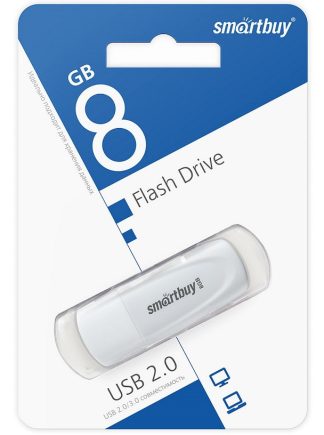 USB флеш накопитель  8 Gb SmartBuy Scout White SB008GB2SCW