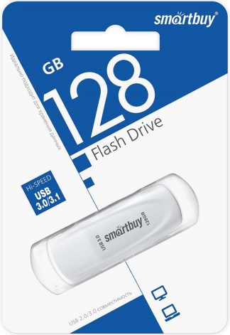 USB флеш накопитель_128 Gb SmartBuy Scout White USB 3.0 SB128GB3SCW