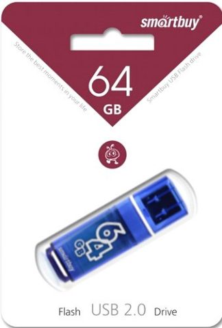 USB флеш накопитель 64 Gb SmartBuy Glossy Blue SB64GBGS-B
