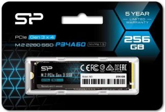 SSD Накопитель M.2 Silicon Power P34A60 256GB PCIe 3.0 x4 /R/W - 2200/1600MB/s/ M.2 2280/SP256GBP34A60M28