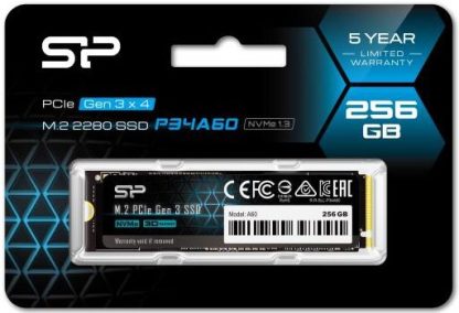 SSD Накопитель M.2 Silicon Power P34A60 256GB PCIe 3.0 x4 /R/W - 2200/1600MB/s/ M.2 2280/SP256GBP34A60M28