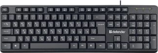 Клавиатура проводная Defender Daily HB-162 RU черный мультимедиа / 104 клавиши / кабель 1,8м
