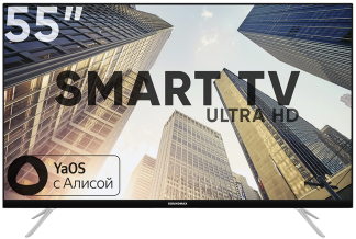 LED телевизор Soundmax SM-LED55M04SU 55"/3840*2160/DVB-S2/SmartTV/ЯндексТВ/3*HDMI/2*USB