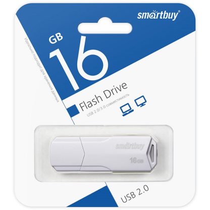 USB флеш накопитель 16 Gb SmartBuy CLUE White SB16GBCLU-W