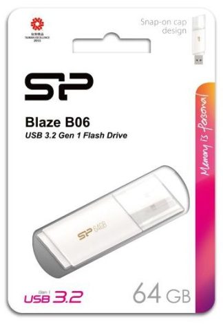 USB флеш накопитель 64 Gb Silicon Power Blaze B06 White USB 3.0 /  SP064GBUF3B06V1W
