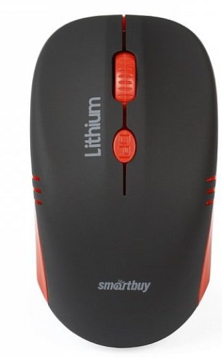 Мышь беспроводная Smartbuy ONE 344CAG черно-красная с зарядкой от USB/1000-1600dpi/SBM-344CAG-KR