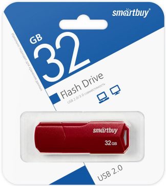 USB флеш накопитель 32 Gb SmartBuy CLUE Burgundy SB32GBCLU-BG